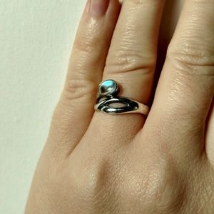 Bohemian Moonstone Silver Ring